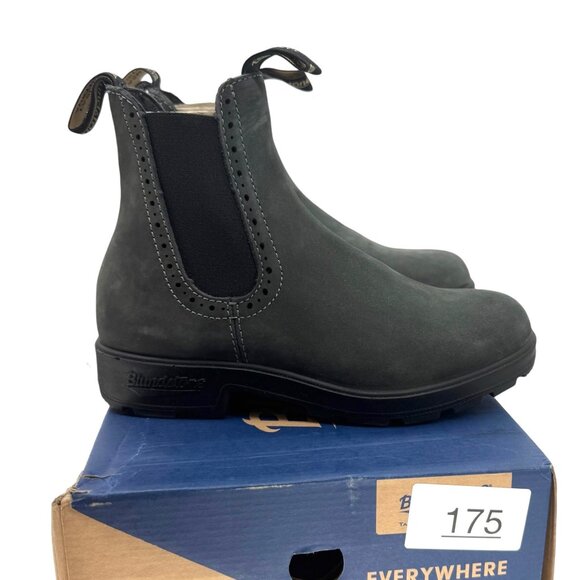Blundstone Original 1630 Leather High Top Chelsea Boots Rustic Black 3.5 UK NEW - Picture 3 of 10
